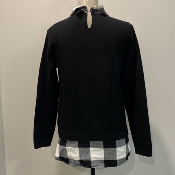 Adrienne Vittadini Black & White Sweater Size Medium - Picture 5 of 15